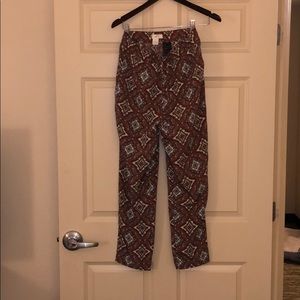 Patterned silk page boy pants